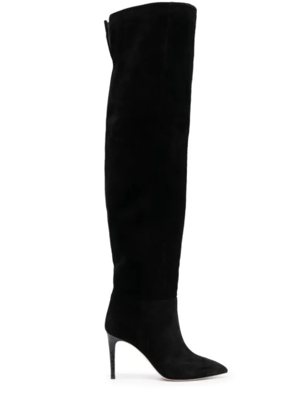 Paris Texas Black Calf Suede Stiletto Over The Knee Boots 85 Size 41